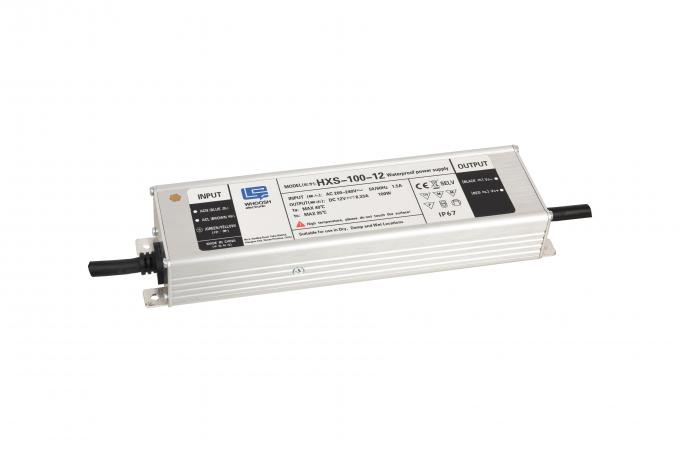 آلومینیوم مسکن IP67 LED ضد باران منبع تغذیه 8.3A 12V 100W درایور LED 0