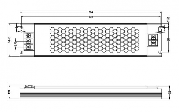 6.25A منبع تغذیه جعبه سبک 150 وات براق ترانسفورماتور LED 24 ولت 0
