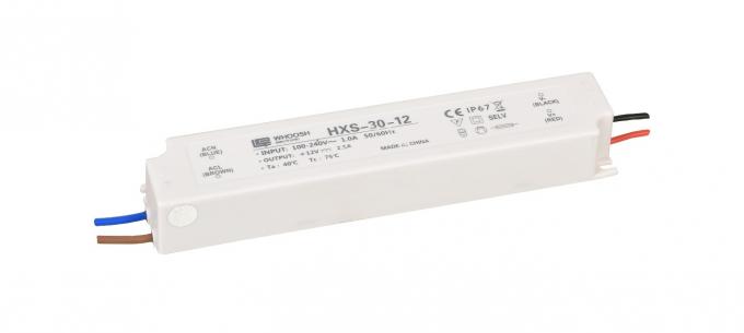 محفظه پلاستیکی 2.5A IP67 ضد آب منبع تغذیه 30W 12V درایور LED 0