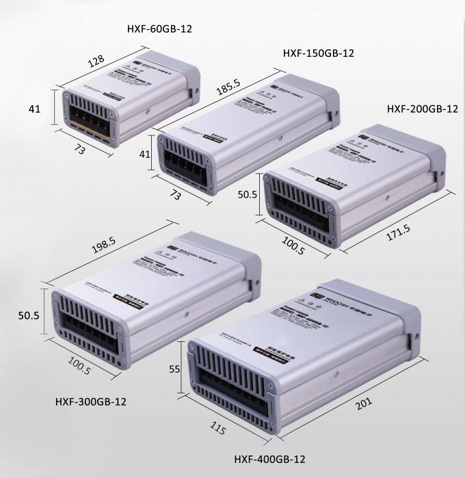 180-264Vac منبع تغذیه LED ضد باران 5 آمپر 12 ولت 60 وات SMPS برای روشنایی LED 3