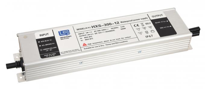 منبع تغذیه ضد آب 25A IP67 ترانسفورماتور 300 وات 12 ولت برای چراغ های LED 0